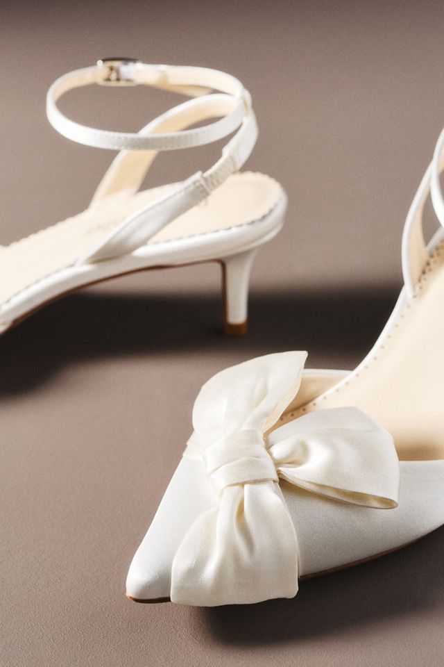 Bella Belle Bow Ankle-Strap Kitten Heels #1