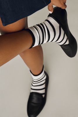 Double Cuff Stripe Socks