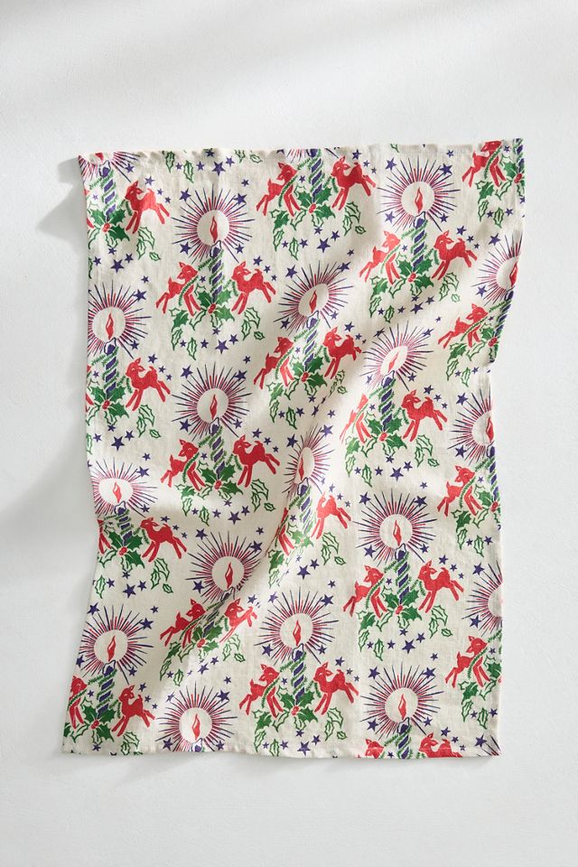 Festive Fawn Dish Towel #2