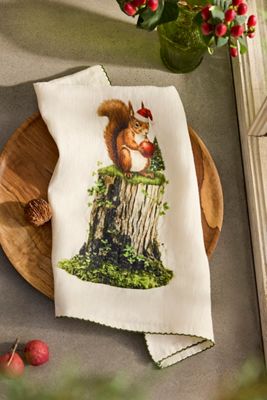 Holiday Chipmunk Dish Towel