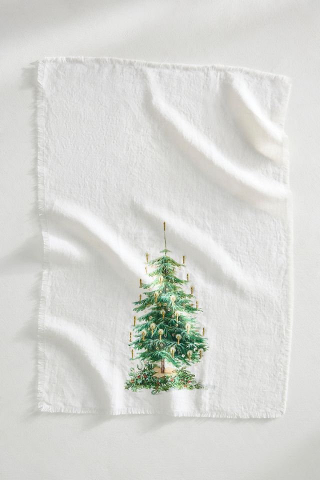 Candlelit Christmas Tree Dish Towel #2