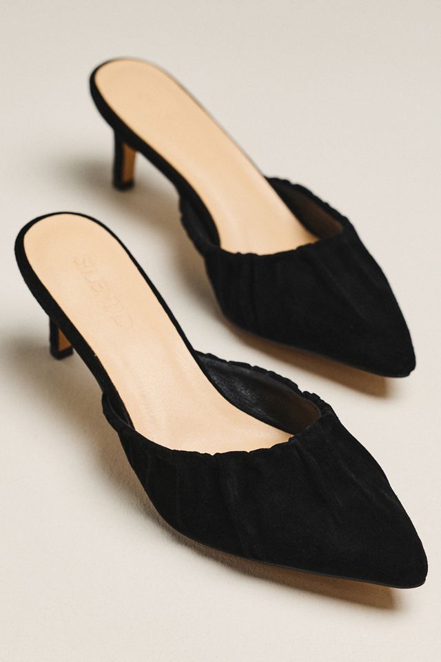 Silent D Crilla Scrunch Kitten Heel Mules #1