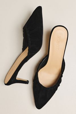 Silent D Crilla Scrunch Kitten Heel Mules