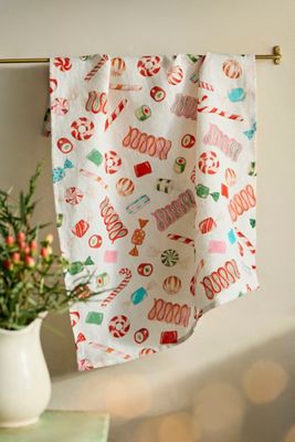 Terrain Vintage Candy Linen Dish Towel