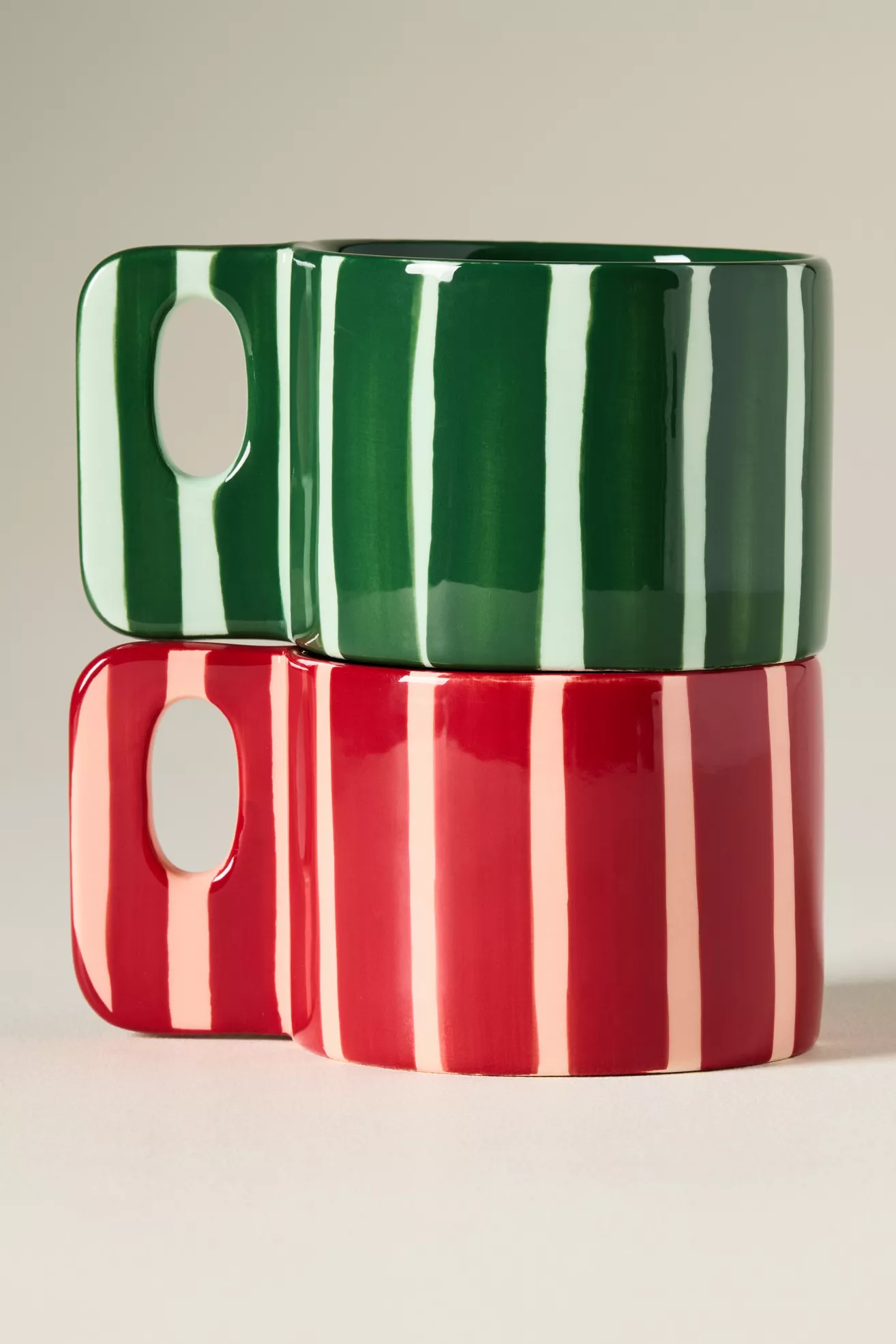 Sloane Stoneware Striped Espresso Cup - thumbnail 3