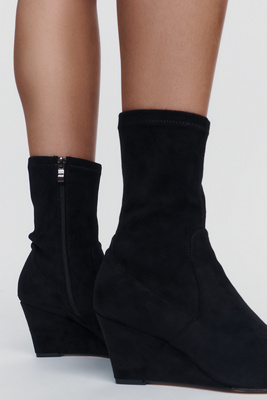 Silent D Cozama Wedge Boots In Black