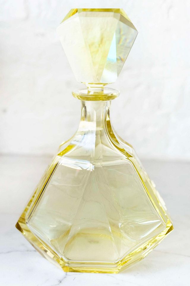 Old Flame Candle Co. Vintage Bright Yellow French Decanter Set #2