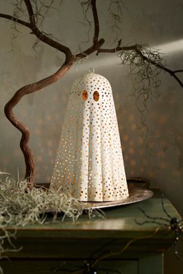 Punched Iron Ghost Lantern