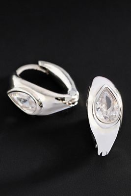 By Anthropologie Demi-Fine Pear Bezel Earrings
