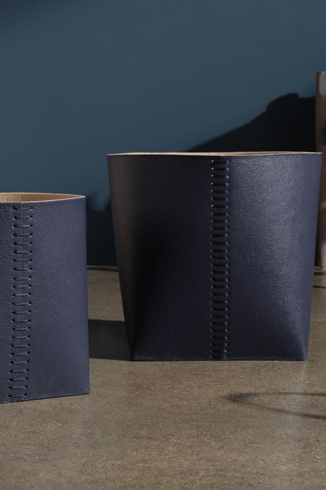 SALO Full Grain Leather Basket, Set of 2 #2