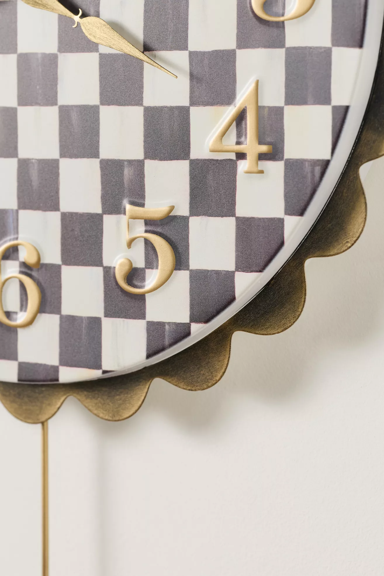 MacKenzie-Childs Check Heart Pendant Wall Clock - thumbnail 5