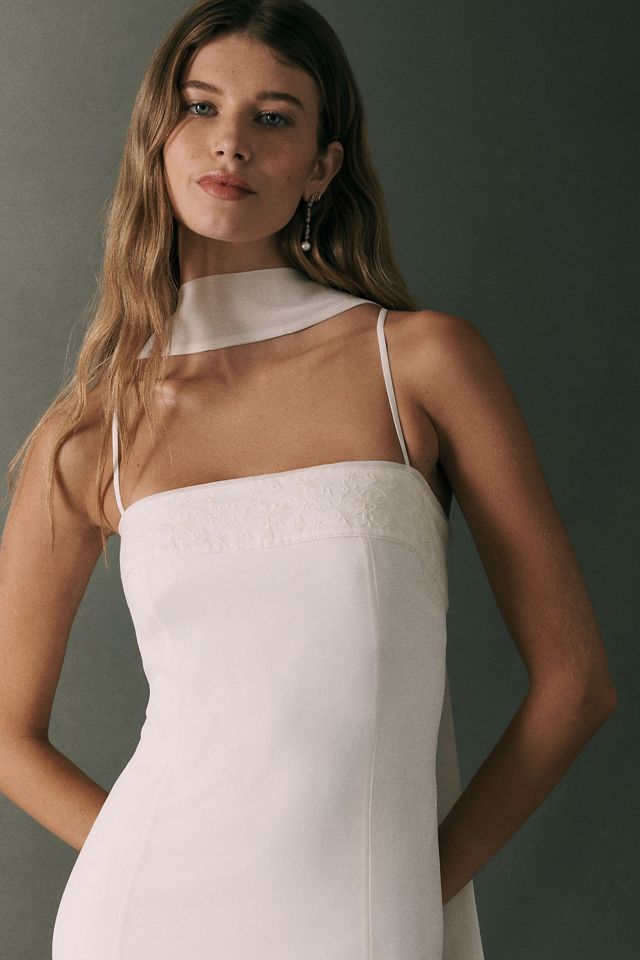 BHLDN Embroidered Strappy Maxi Dress with Scarf #4