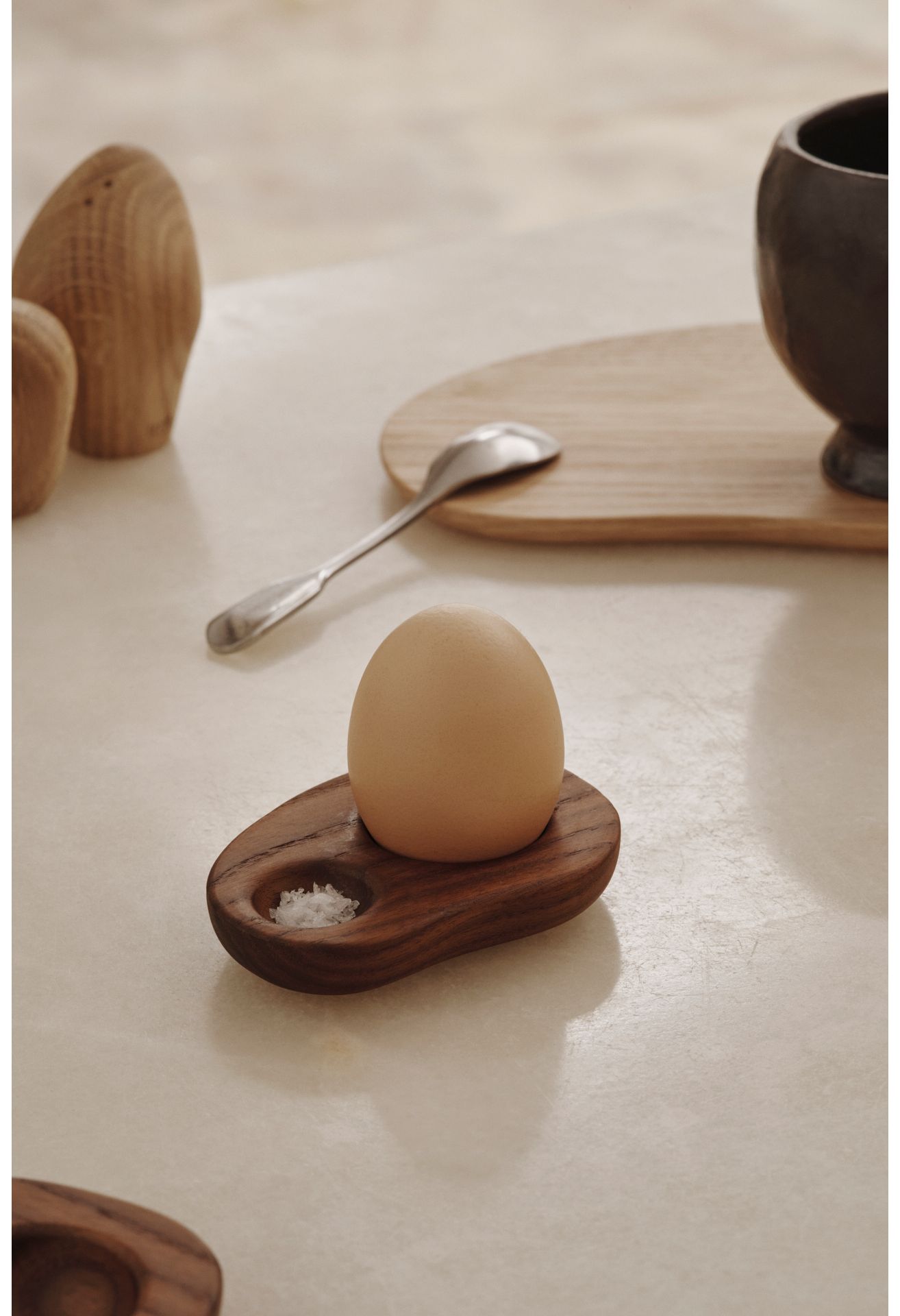 Ferm Living Cairn Egg Holder, Set of 2 - Dark Brown, Set Of 2