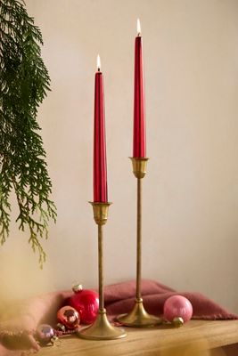 Shiny Taper Candles, Set of 2