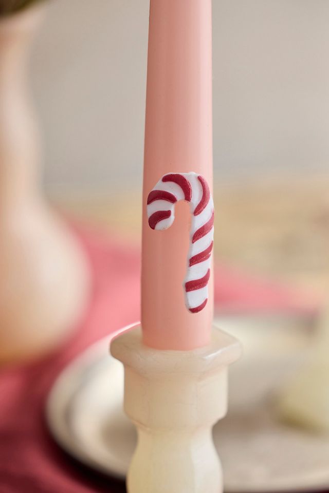 Candy Cane Taper Candles #1