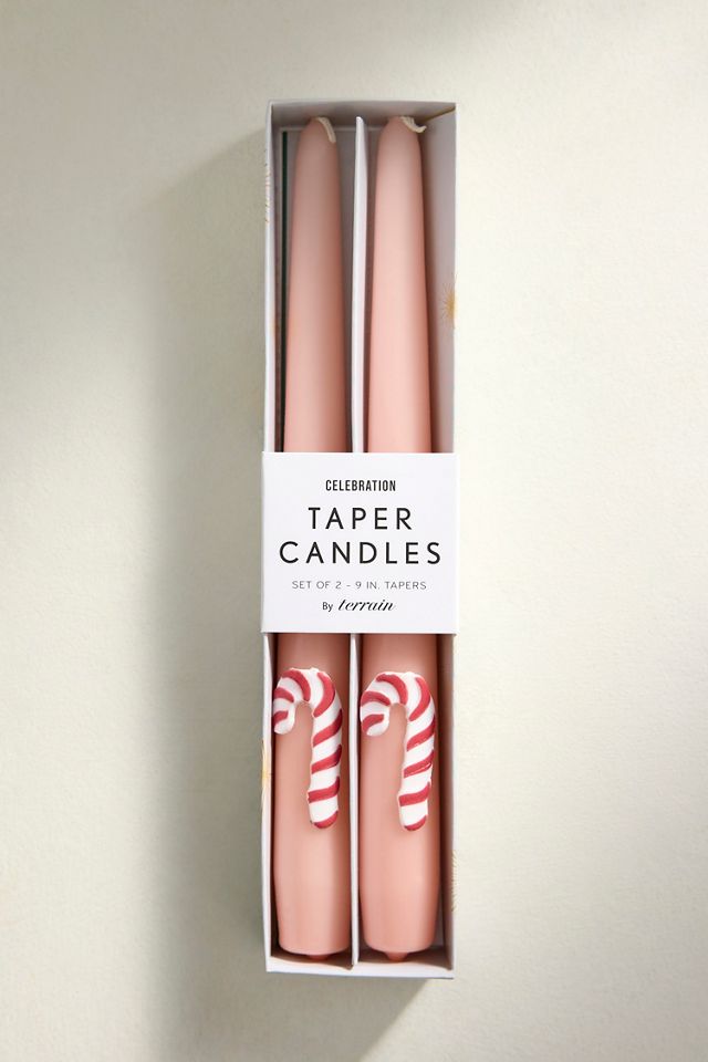 Candy Cane Taper Candles #2