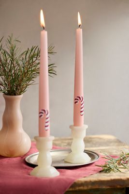 Terrain Candy Cane Taper Candles