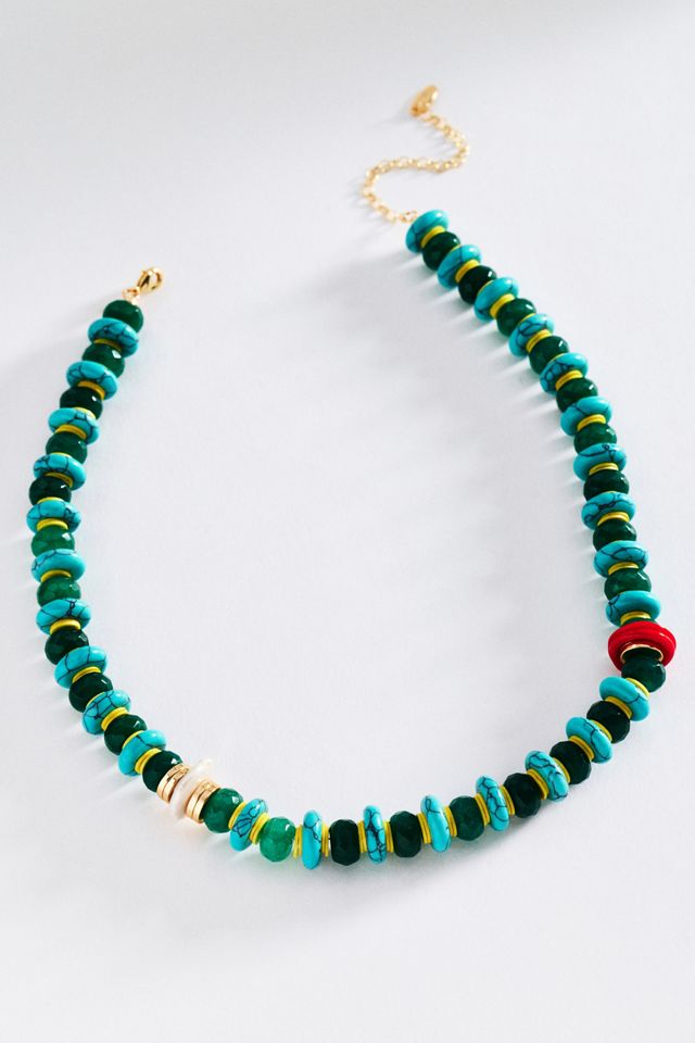 By Anthropologie Beaded Preppy Necklace #1