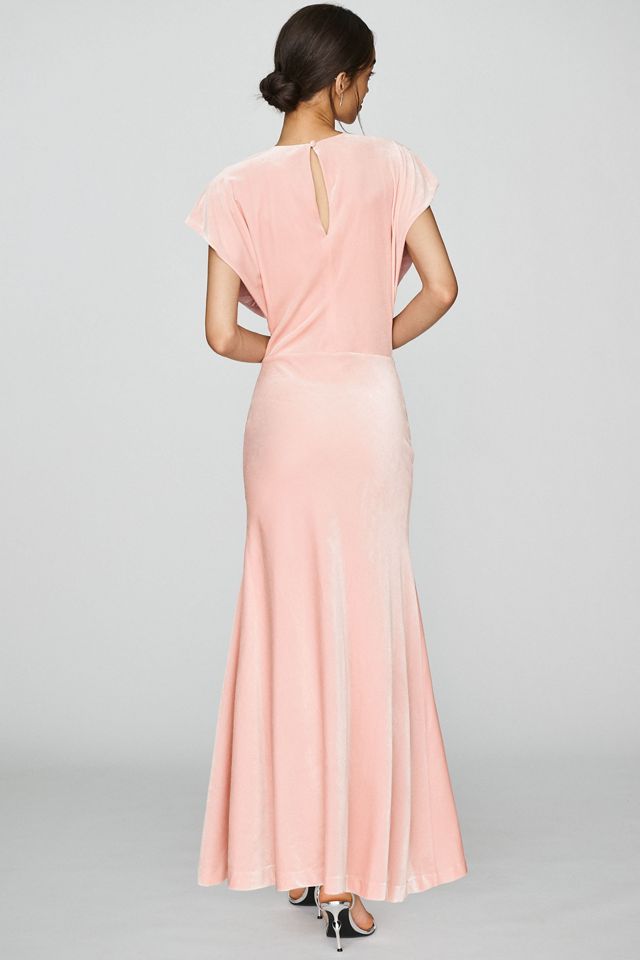 BHLDN Velvet Flutter-Sleeve Maxi Dress #1