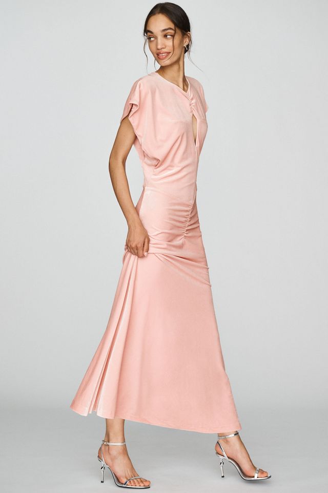 BHLDN Velvet Flutter-Sleeve Maxi Dress #3