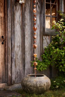 Maple Leaf Copper Rain Chain