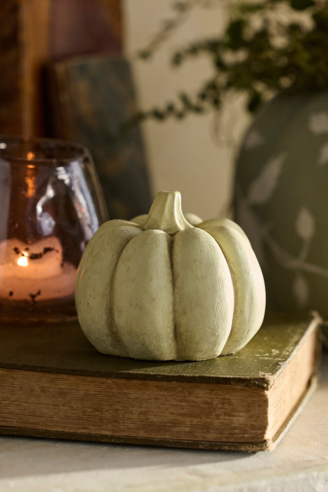 Cement Pumpkin - Light Yellow, One Size