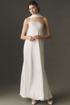 anthropologie long white dress Anthropologie Augustine Tiered Maxi Dress Size XS $138