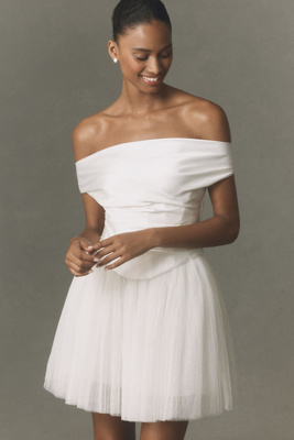 Watters Marquise Dress In White