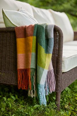 Autumn Plaid Alpaca Throw