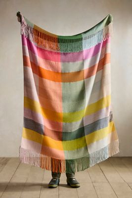 Autumn Plaid Alpaca Throw