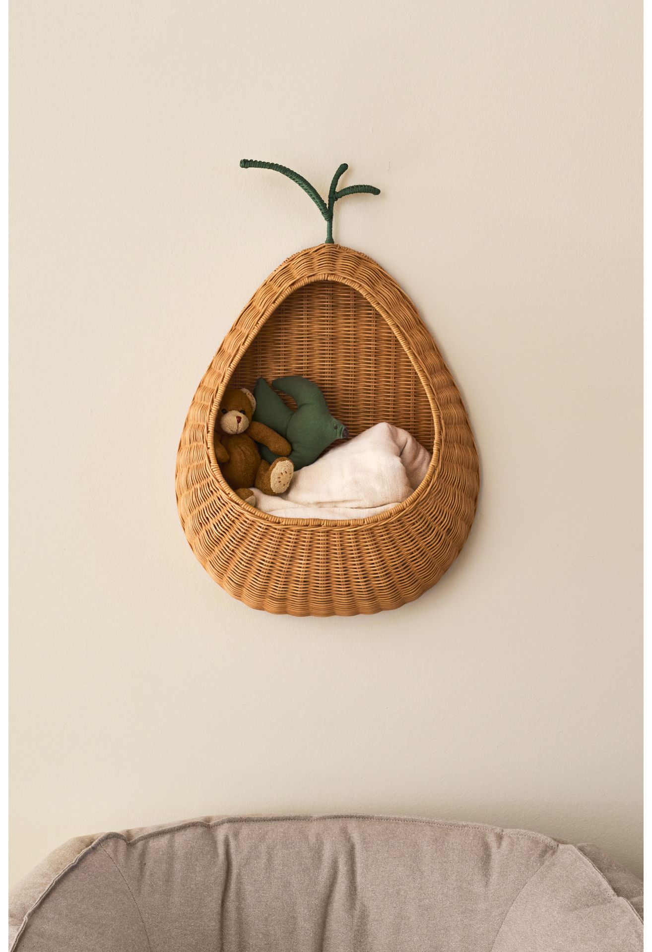 Braided Fruit Hanging Wall Pocket - Pear, Assorted