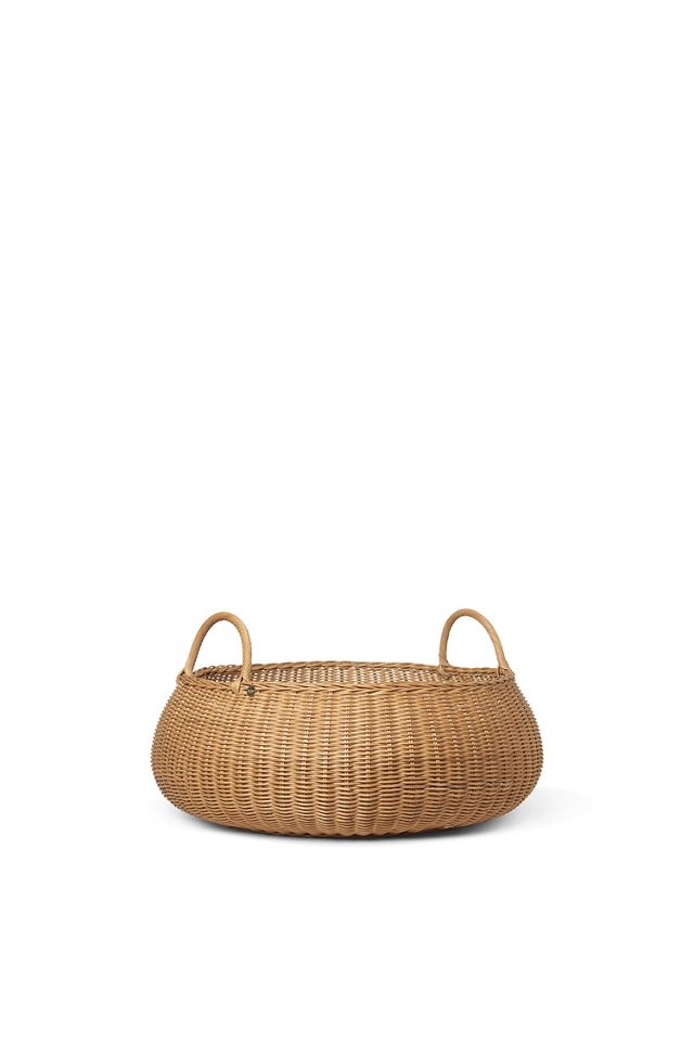Braided Woven Round Short Basket | AnthroHome