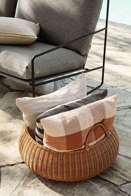 Braided Woven Round Short Basket
