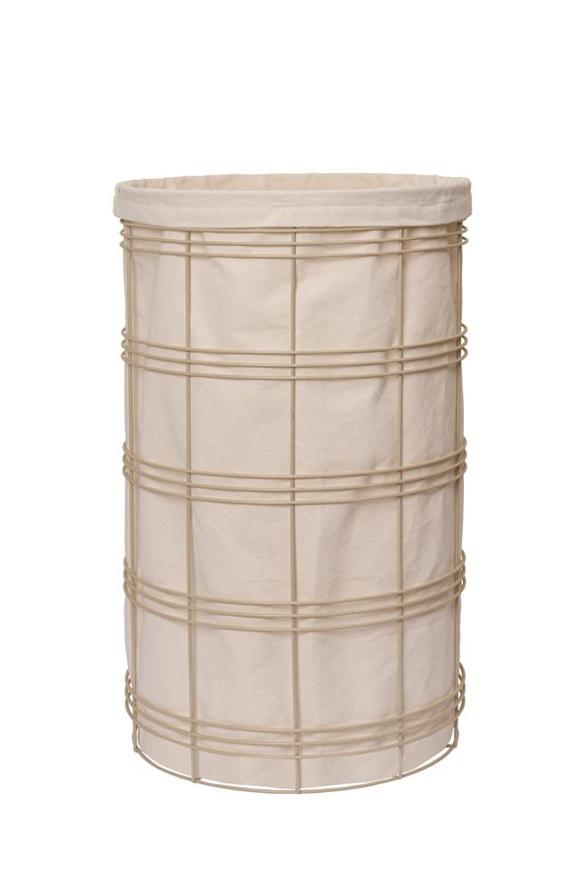 Fio Steel Laundry Basket with Removable Cotton Canvas Bag #1