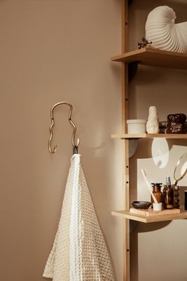 Curvature Brass Double Hook