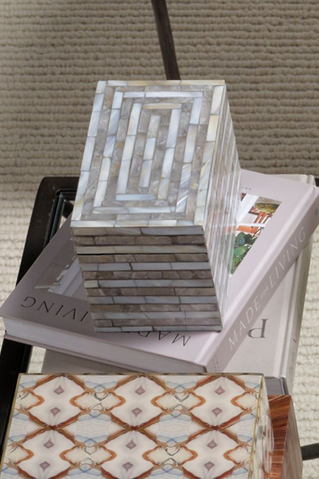Roosevelt Grey Mother-of-Pearl Decorative Box #2