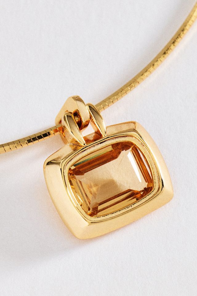 Gemstone Pendant Collar Necklace #1