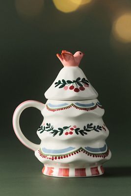 Halisa Stoneware Lidded Tree Mug