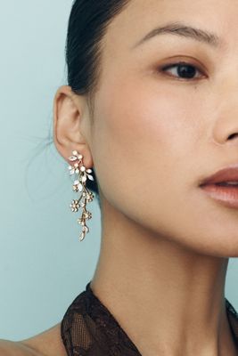 NADRI Baby's Breath Front-Back Earrings