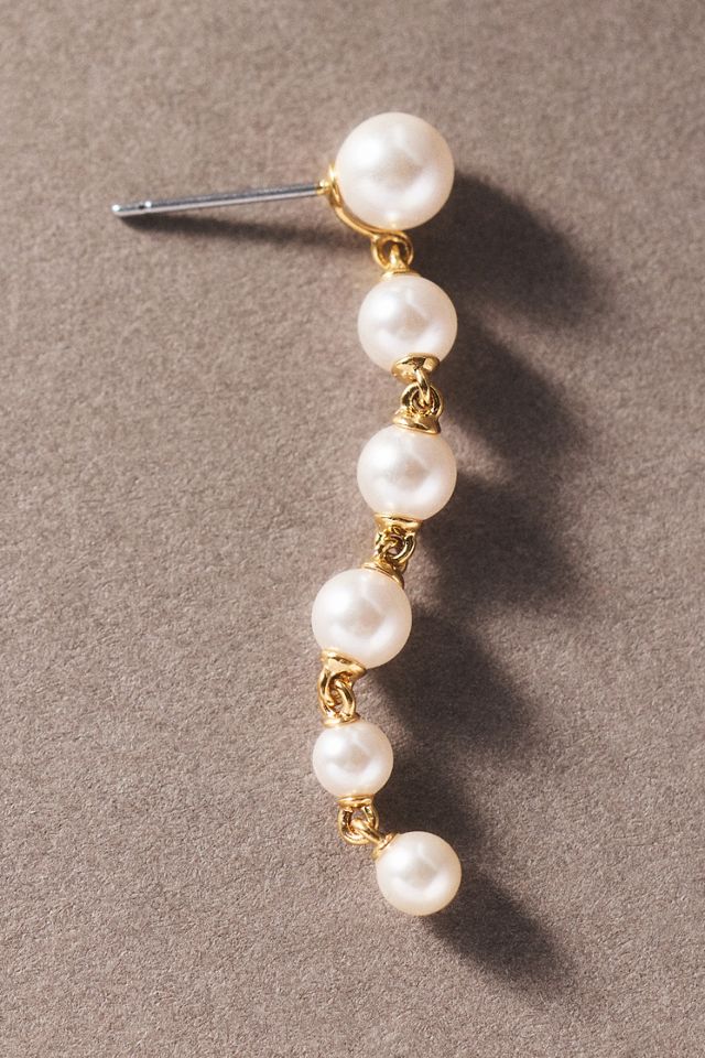 NADRI Bianca Graduated Linear Pearl Earrings #1
