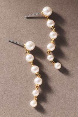 NADRI Bianca Graduated Linear Pearl Earrings