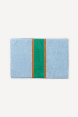 Cotton Reversible Striped Bath Mat