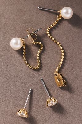 NADRI Venus Pearl Front-Back Earrings