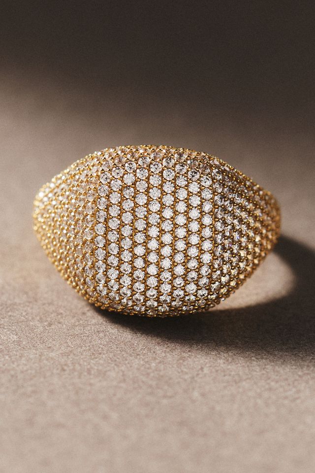 NADRI Crystal Signet Ring #1