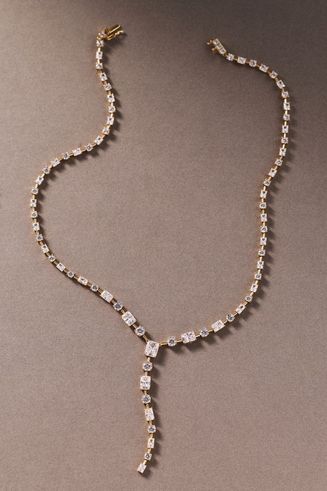 NADRI Charli Baguette Lariat Necklace #1