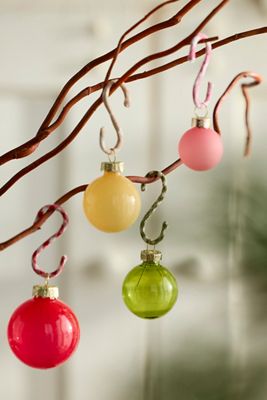 Fabric-Wrapped Ornament Hooks, Set of 15
