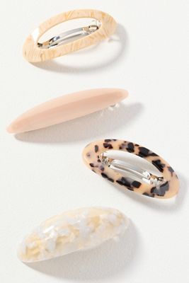 Resin Barrette Clips, Set of 4