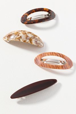 Resin Barrette Clips, Set of 4