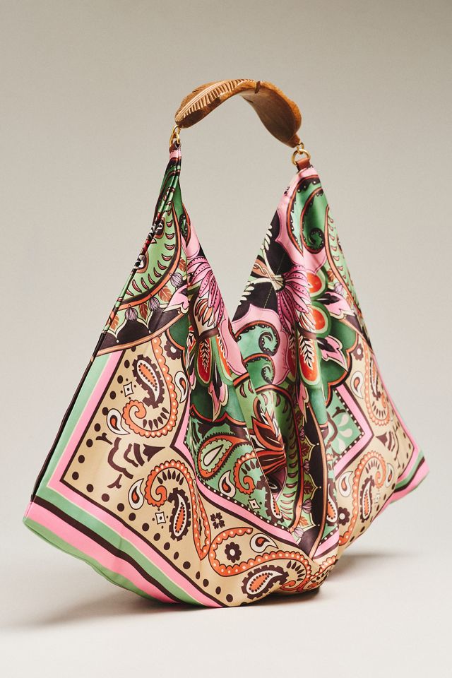Farm Rio Satin Scarf Hobo Bag #1