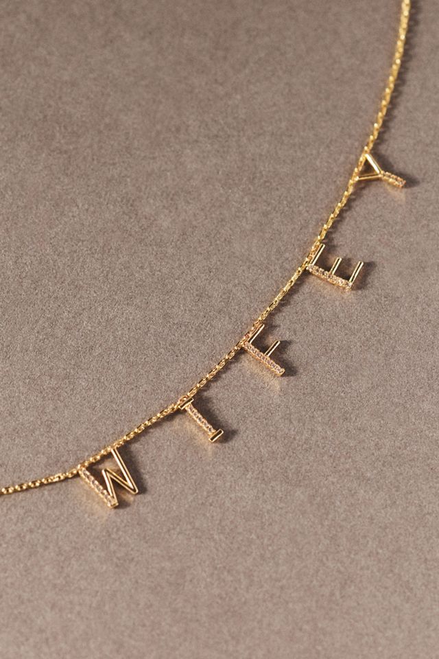 By Anthropologie Blocked Wifey Necklace #1